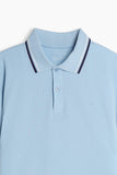 POLO IN PIQUET BASIC CELESTE