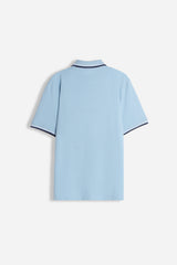 POLO IN PIQUET BASIC CELESTE