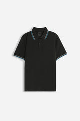 POLO IN PIQUET BASIC NERO