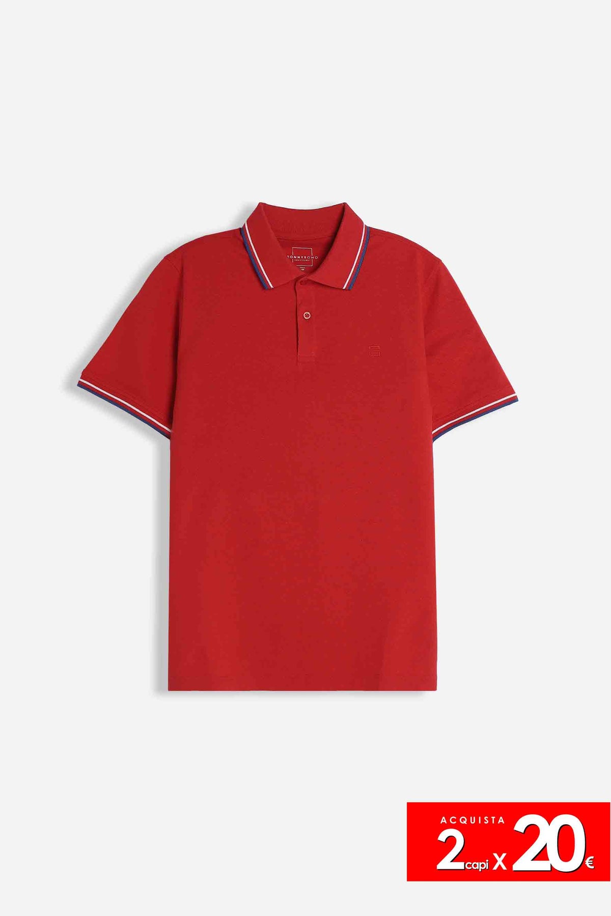POLO IN PIQUET BASIC ROSSO