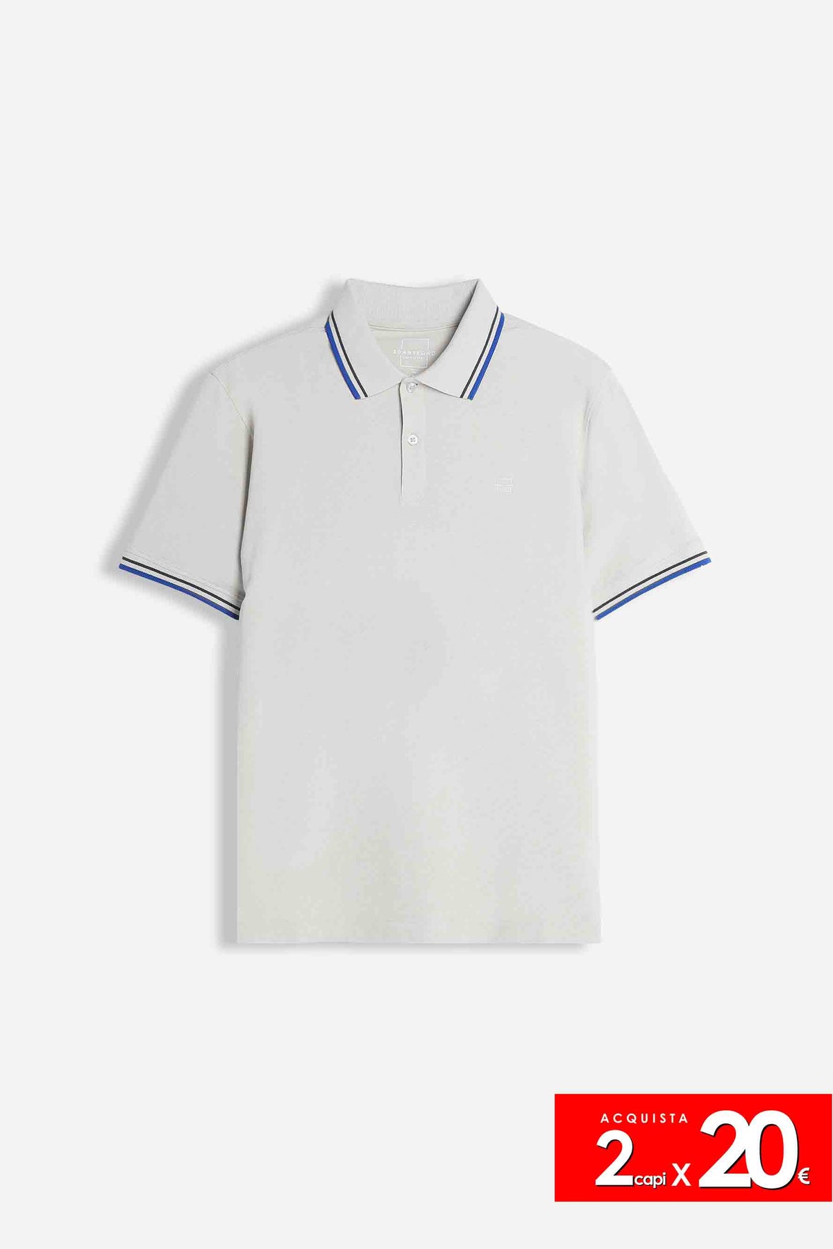 POLO IN PIQUET BASIC GRIGIO