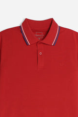 POLO IN PIQUET BASIC ROSSO