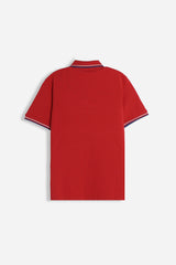 POLO IN PIQUET BASIC ROSSO