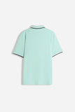 POLO IN PIQUET BASIC VERDE ACQUA