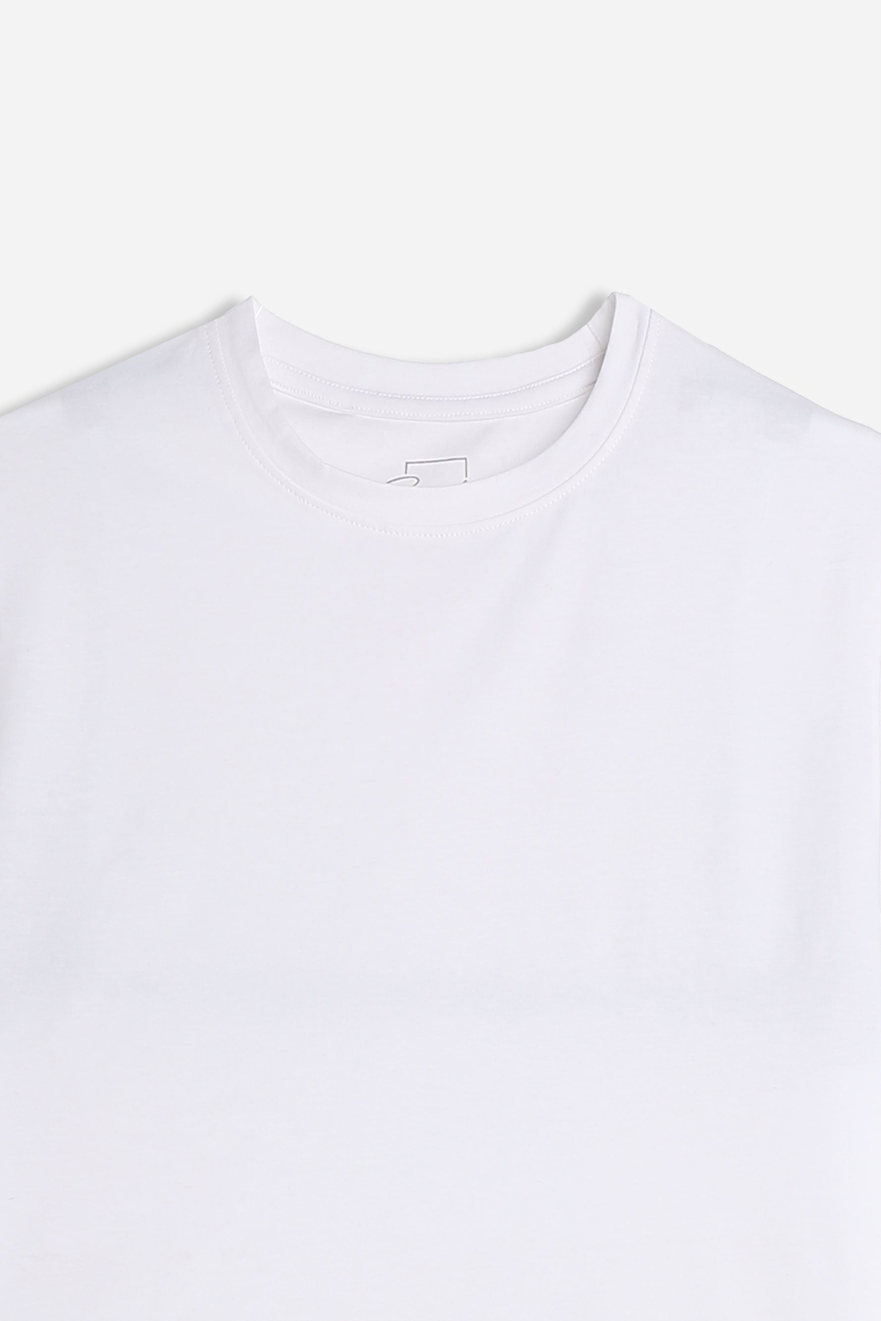 T-SHIRT GIROCOLLO BASIC STRETCH BIANCO