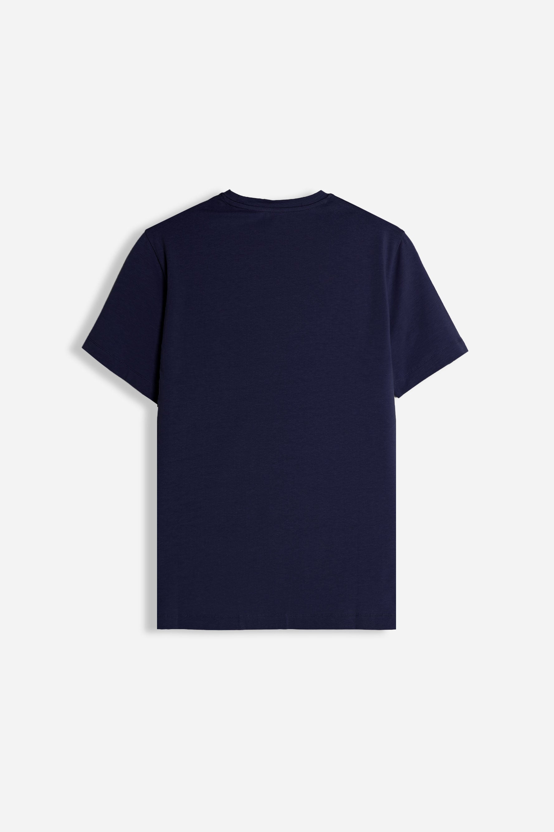 T-SHIRT GIROCOLLO BASIC STRETCH BLEU