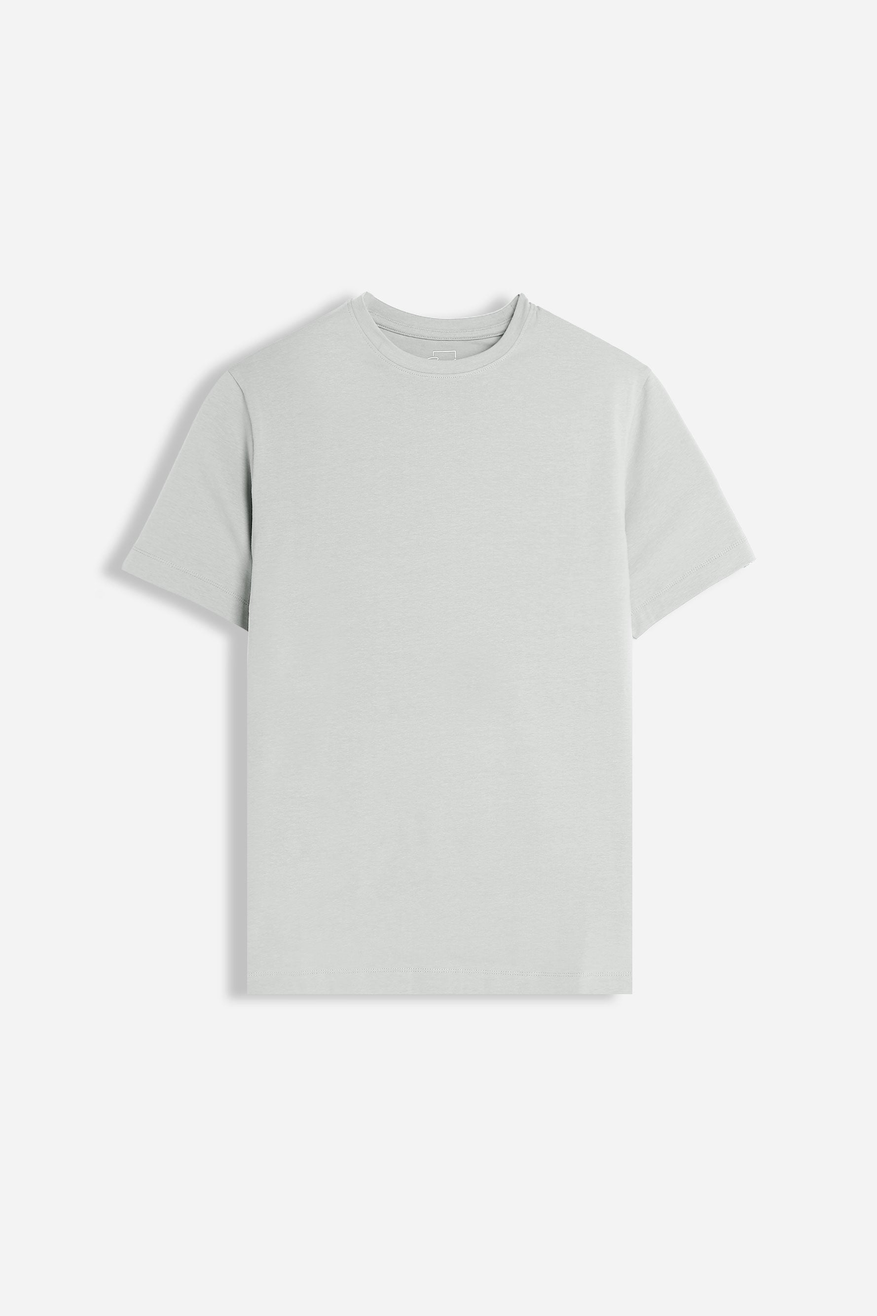 T-SHIRT GIROCOLLO BASIC STRETCH GRIGIO GHIACCIO
