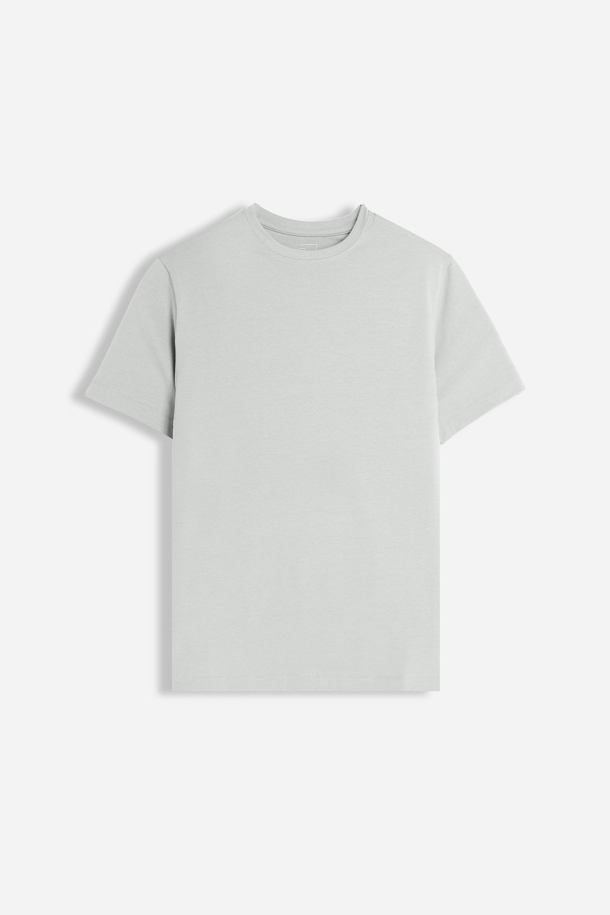 T-SHIRT GIROCOLLO BASIC STRETCH GRIGIO GHIACCIO