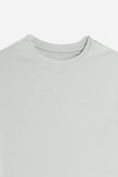 T-SHIRT GIROCOLLO BASIC STRETCH GRIGIO GHIACCIO