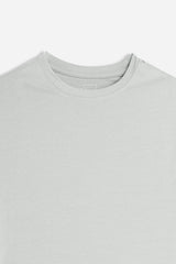 T-SHIRT GIROCOLLO BASIC STRETCH GRIGIO GHIACCIO