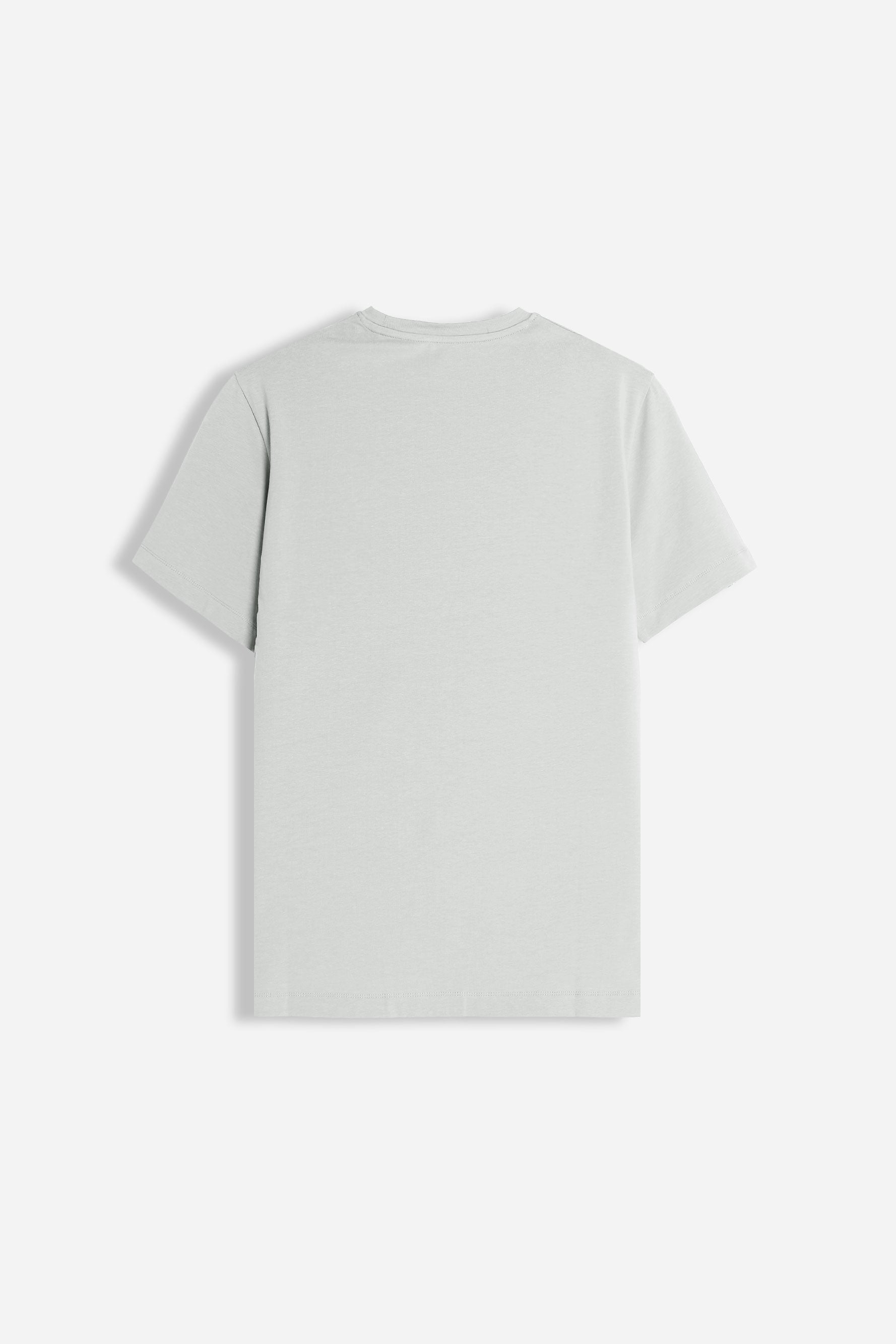 T-SHIRT GIROCOLLO BASIC STRETCH GRIGIO GHIACCIO