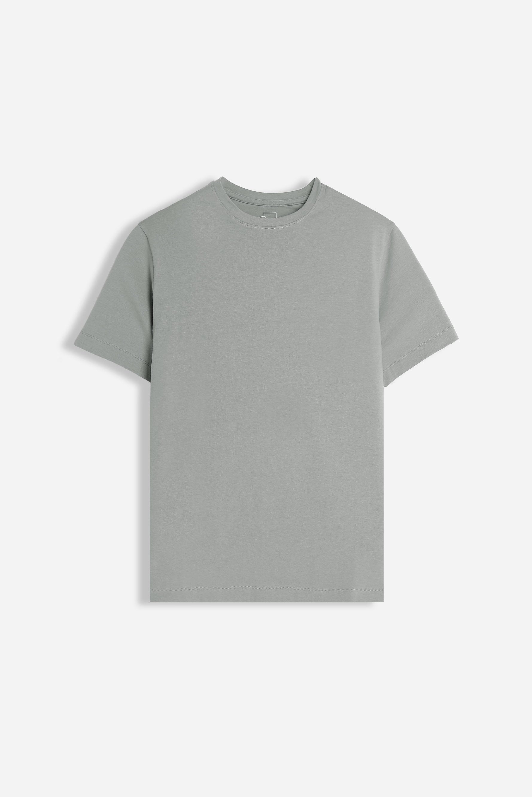 T-SHIRT GIROCOLLO BASIC STRETCH GRIGIO SCURO