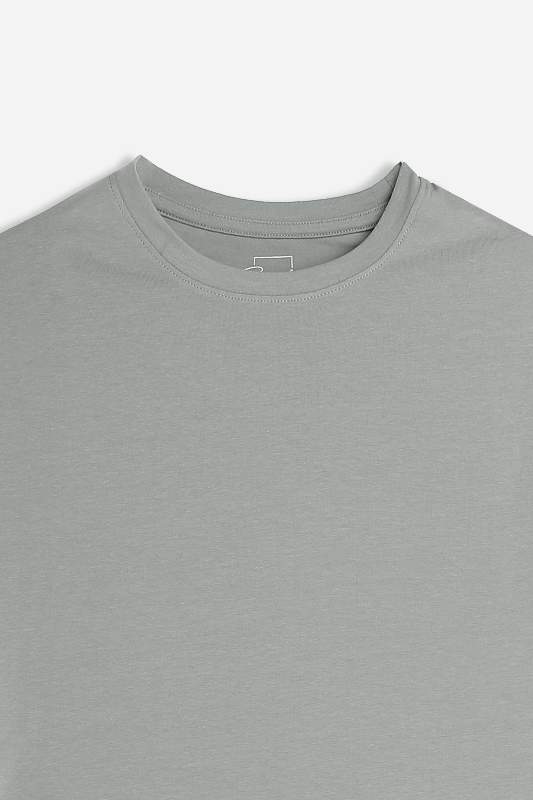 T-SHIRT GIROCOLLO BASIC STRETCH GRIGIO SCURO