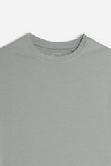 T-SHIRT GIROCOLLO BASIC STRETCH GRIGIO SCURO