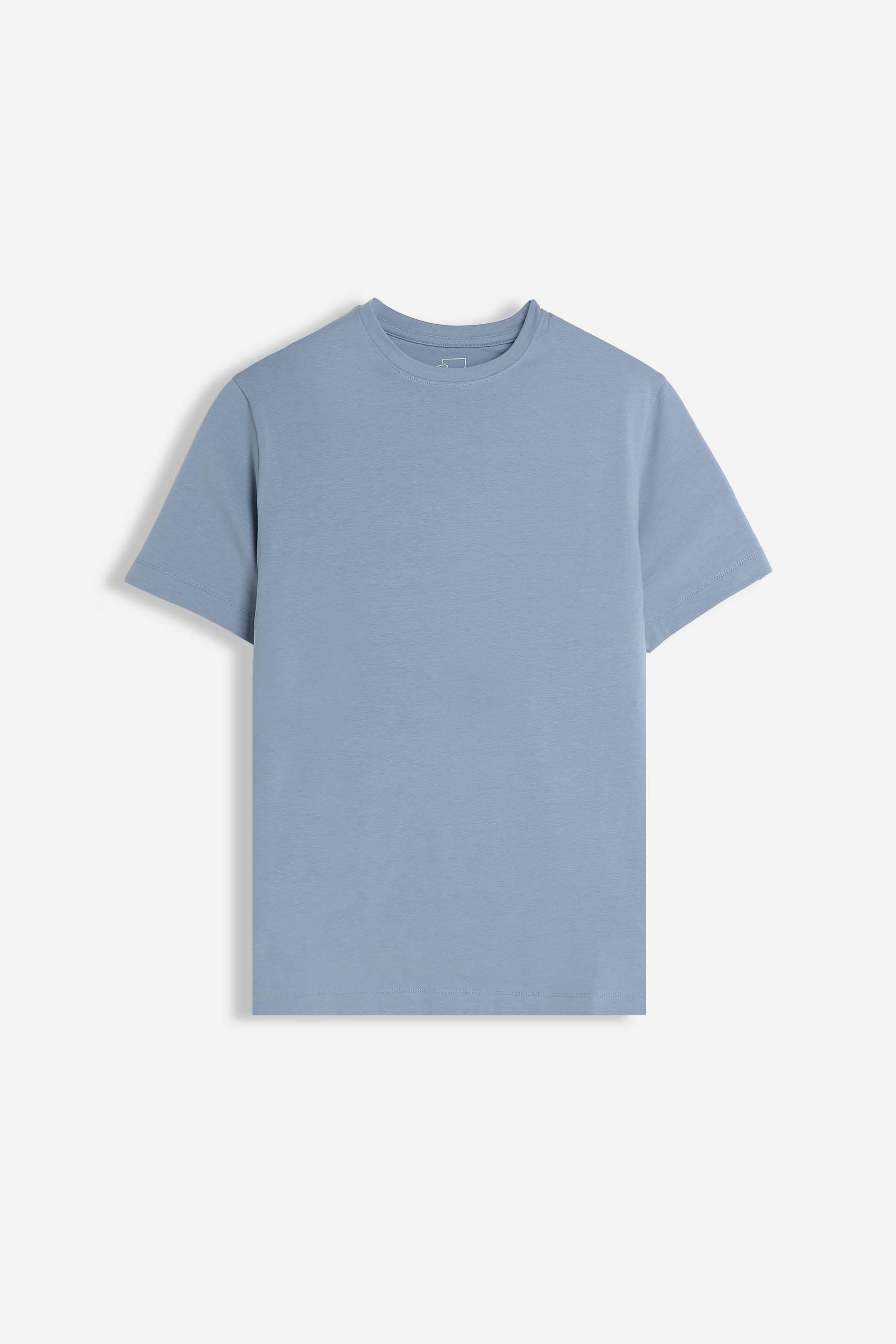T-SHIRT GIROCOLLO BASIC STRETCH POLVERE