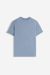T-SHIRT GIROCOLLO BASIC STRETCH POLVERE