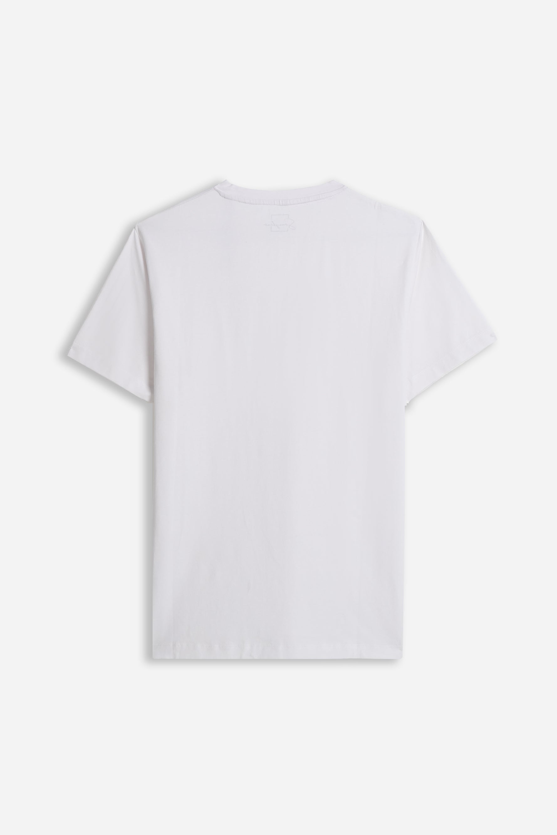 T-SHIRT SCOLLO A V ELASTICIZZATA BIANCO