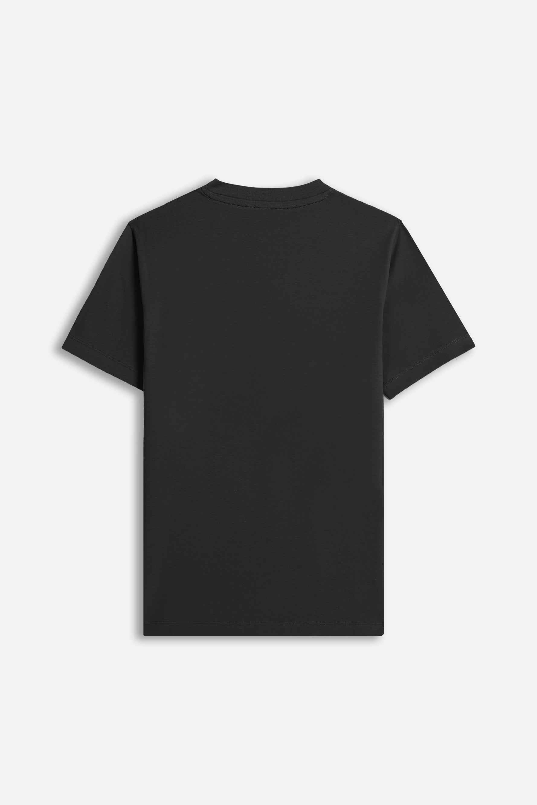 T-SHIRT SCOLLO A V ELASTICIZZATA NERO