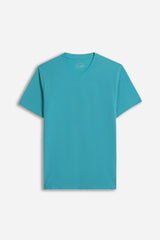 T-SHIRT SCOLLO A V ELASTICIZZATA VERDE SMERALDO