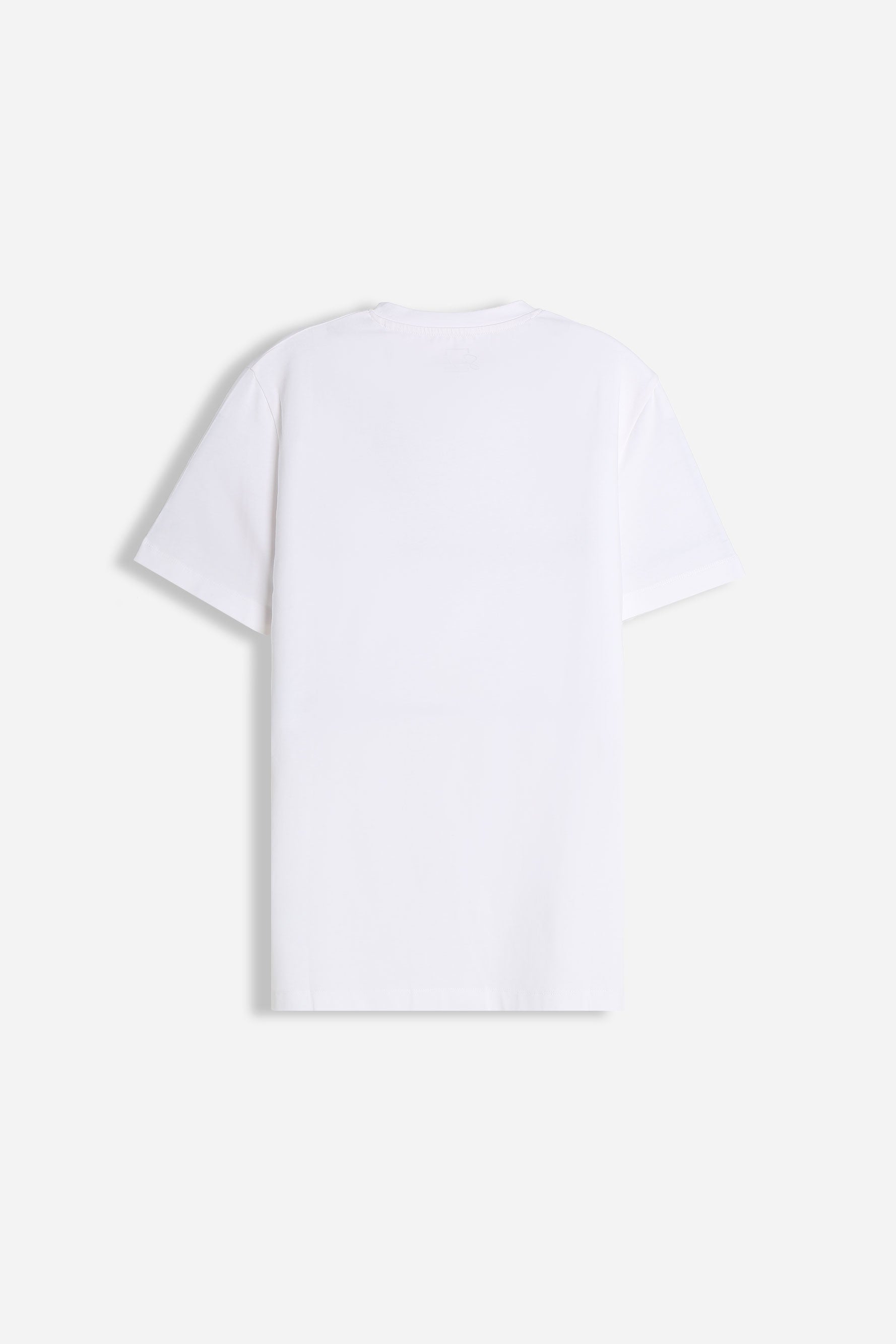 T-SHIRT SCOLLO A V BASIC STRETCH BIANCO