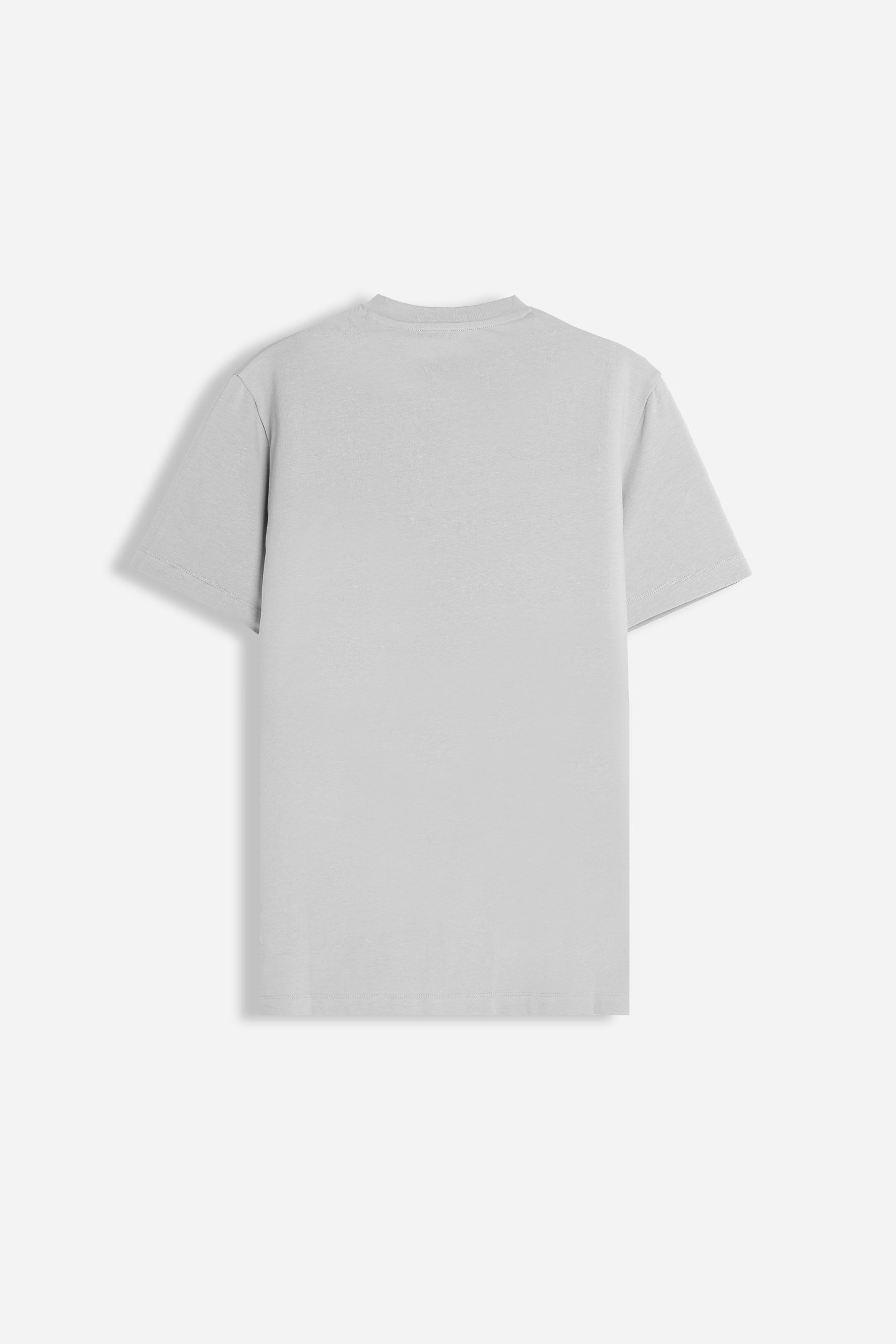 T-SHIRT SCOLLO A V BASIC STRETCH GRIGIO GHIACCIO