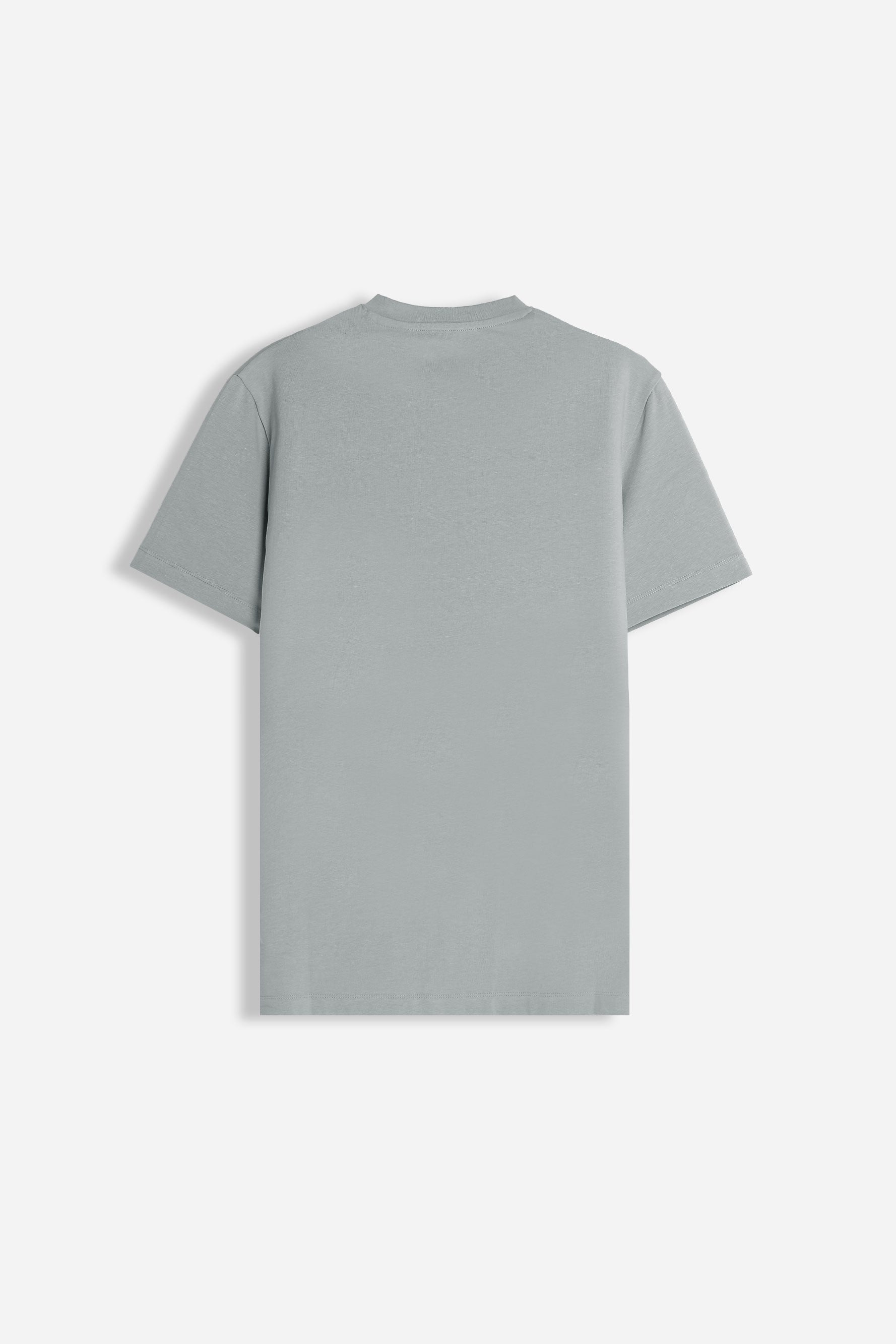 T-SHIRT SCOLLO A V BASIC STRETCH GRIGIO SCURO