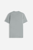 T-SHIRT SCOLLO A V BASIC STRETCH GRIGIO SCURO