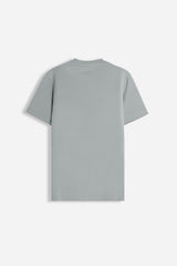 T-SHIRT SCOLLO A V BASIC STRETCH GRIGIO SCURO