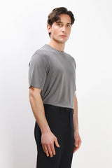 T-SHIRT GIROCOLLO SOFT TOUCH GRIGIO SCURO