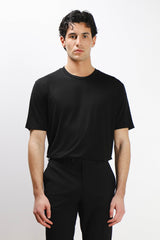 T-SHIRT GIROCOLLO SOFT TOUCH NERO