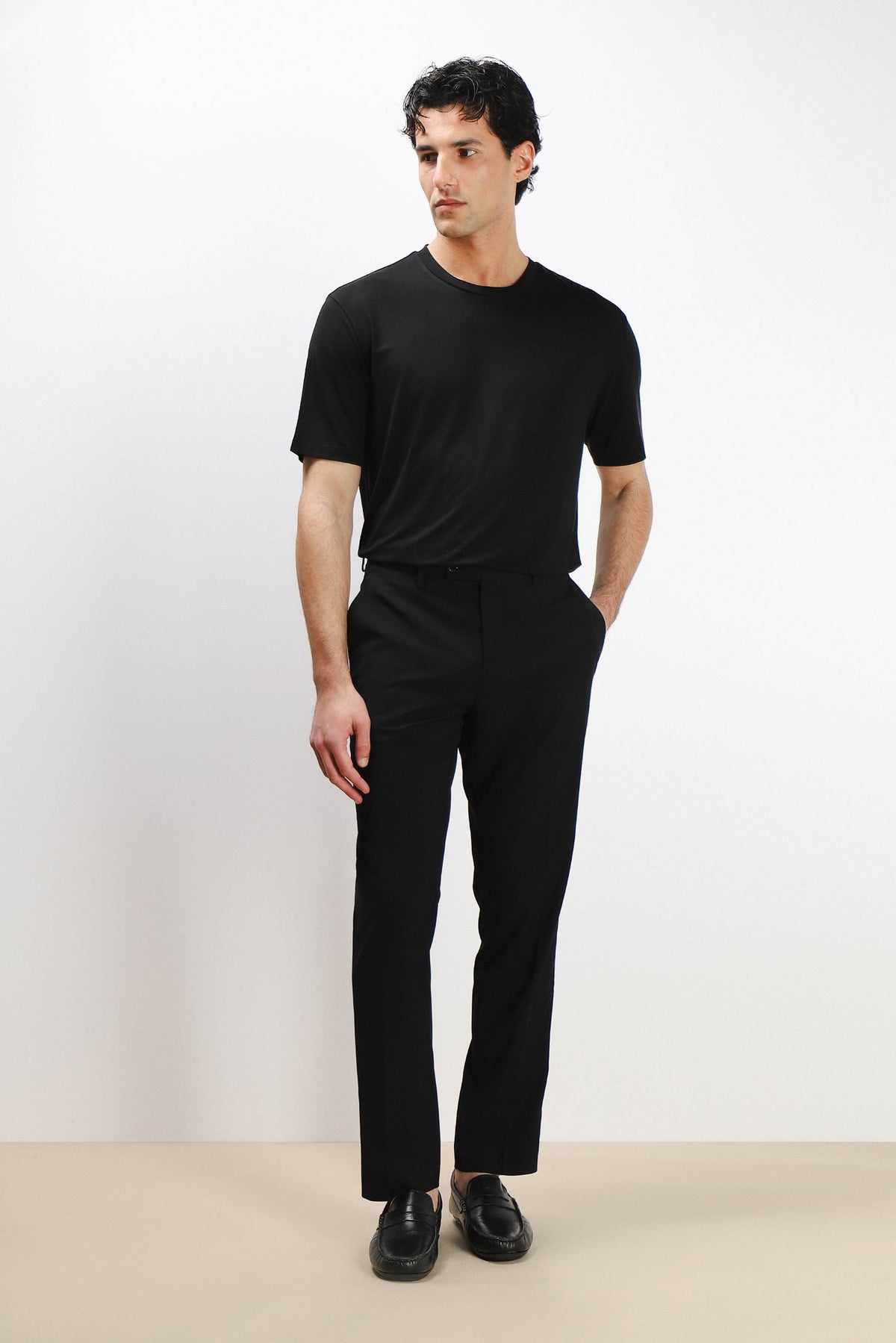 T-SHIRT GIROCOLLO SOFT TOUCH NERO