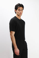 T-SHIRT GIROCOLLO SOFT TOUCH NERO