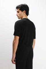 T-SHIRT GIROCOLLO SOFT TOUCH NERO