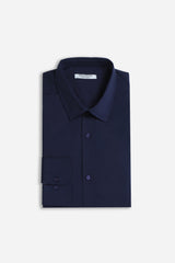 CAMICIA POPELINE BASIC BLEU - Sonnybono