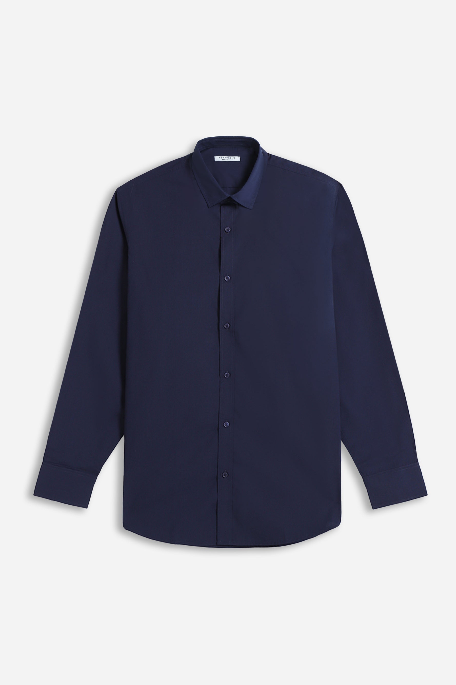 CAMICIA POPELINE BASIC BLEU - Sonnybono