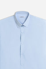 CAMICIA POPELINE BASIC CIELO - Sonnybono