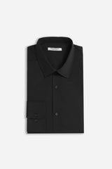 CAMICIA POPELINE BASIC NERO - Sonnybono