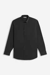 CAMICIA POPELINE BASIC NERO - Sonnybono