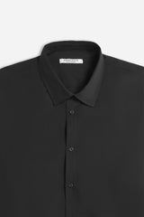 CAMICIA POPELINE BASIC NERO - Sonnybono