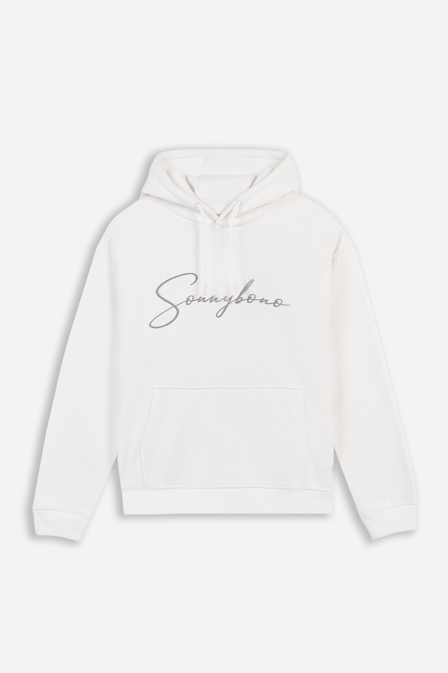 FELPA CON CAPPUCCIO E MARSUPIO CON LOGO RICAMATO PANNA - Sonnybono