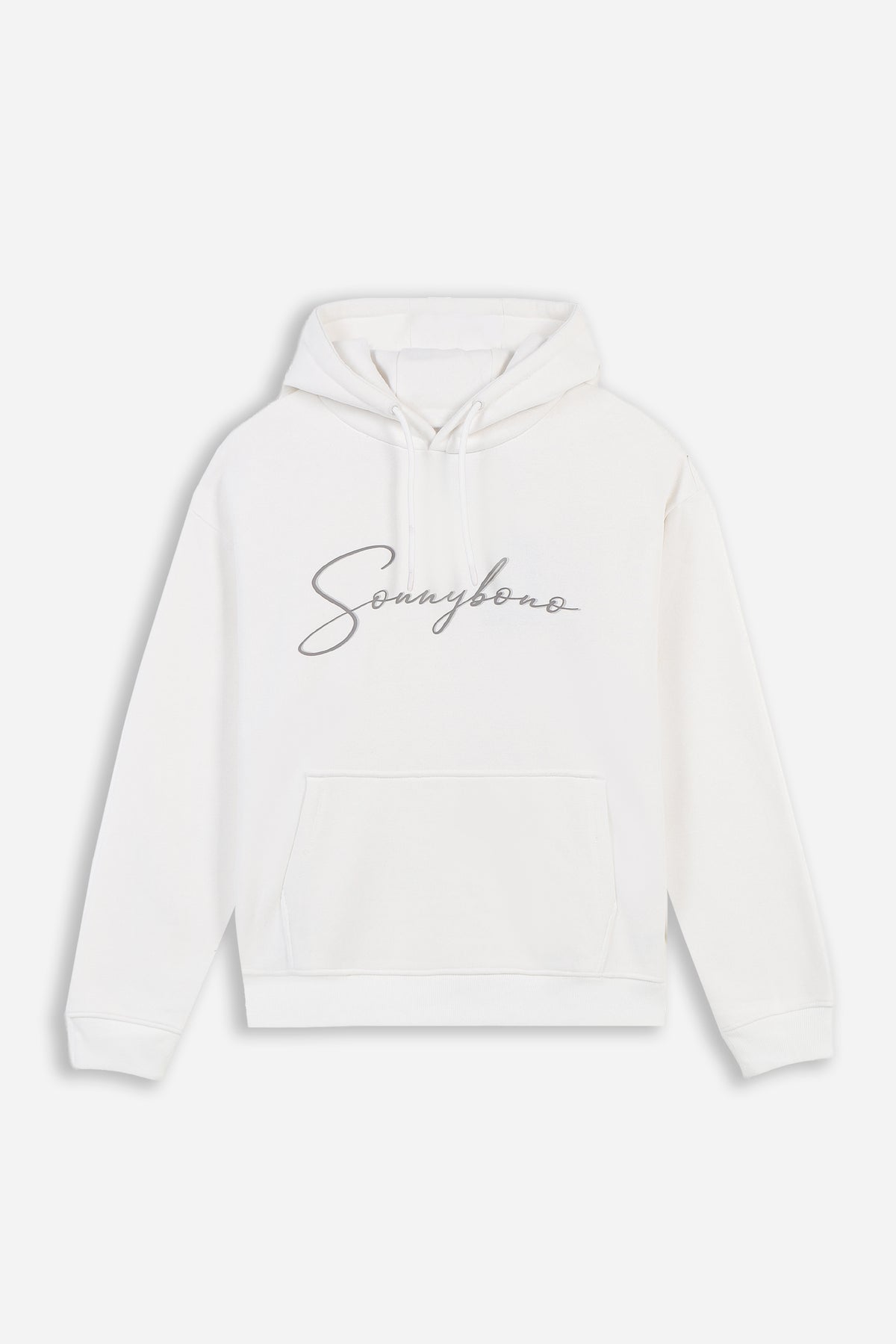 FELPA CON CAPPUCCIO E MARSUPIO CON LOGO RICAMATO PANNA - Sonnybono