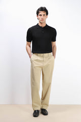 PANTALONE CHINO DOPPIA PENCE E CINTURINO BEIGE SCURO