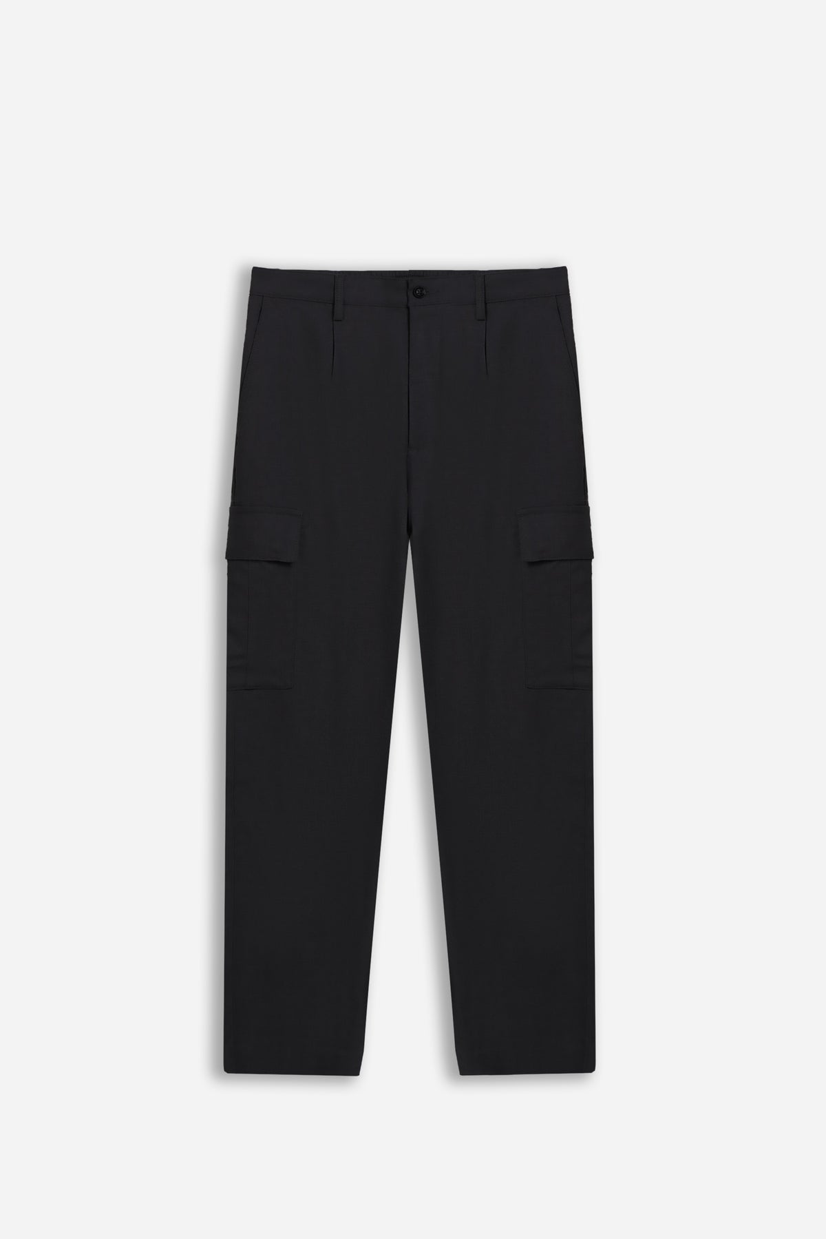 PANTALONE CON TASCONI ED ELASTICO IN VITA NERO