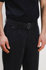 PANTALONE CHINO DOPPIA PENCE E CINTURINO BLEU