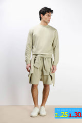 BERMUDA IN FELPA BASIC KAKI
