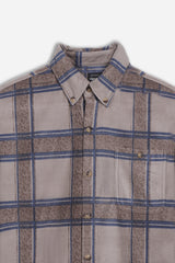 CAMICIA IN PILE FANTASIA TORTORA