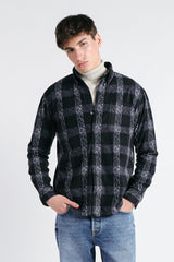 CAMICIA IN PILE FANTASIA NERO