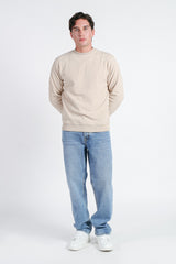 FELPA GIROCOLLO IN PILE BEIGE CHIARO