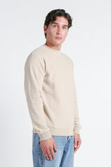 FELPA GIROCOLLO IN PILE BEIGE CHIARO