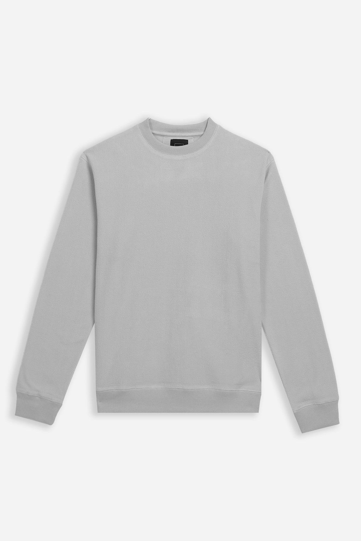 FELPA GIROCOLLO IN PILE GRIGIO CHIARO